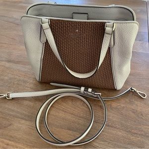 Kate Spade White and Brown Tote Bag